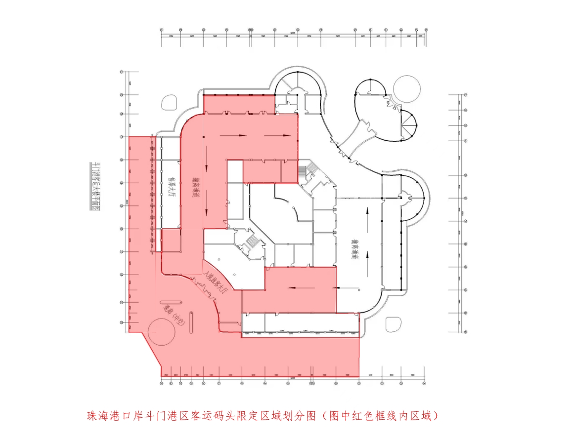 附件1：珠海港口岸斗門(mén)港區(qū)客運(yùn)碼頭口岸限定區(qū)域勘測(cè)定界圖.jpeg